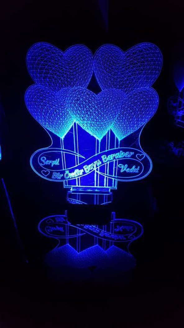 3D GECE LAMBASI SEVGİLİYE ÖZEL MODEL 1