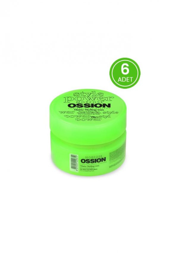 Ossion Wax Matte Styling 100 ml 6 Adet