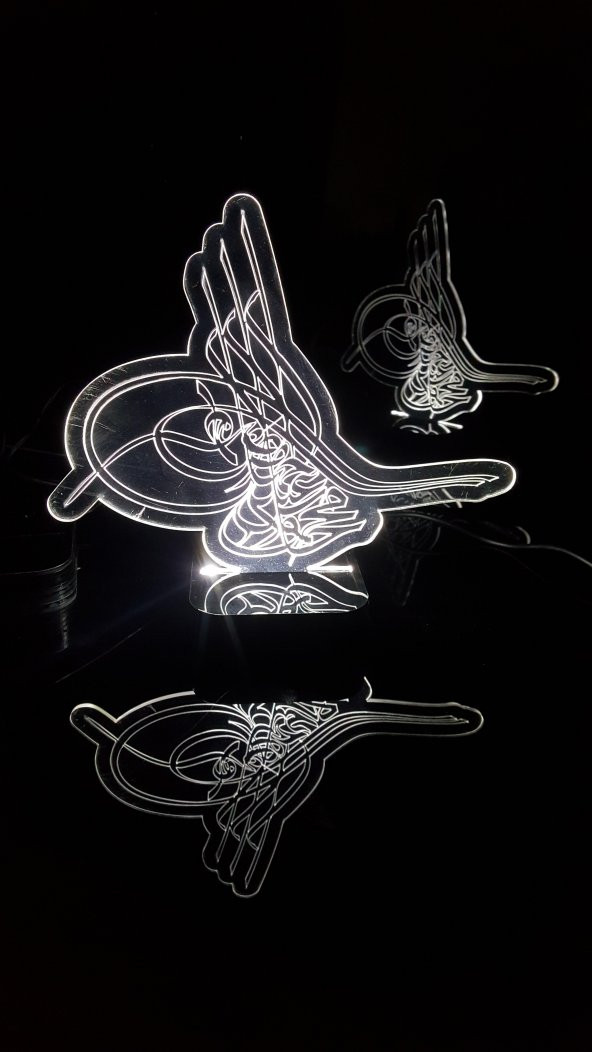 3D GECE LAMBASI KİŞİYE ÖZEL TUĞRA - 4