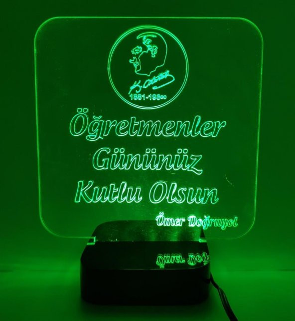 Öğretmenler Gününe Özel 3d Gece Lambası