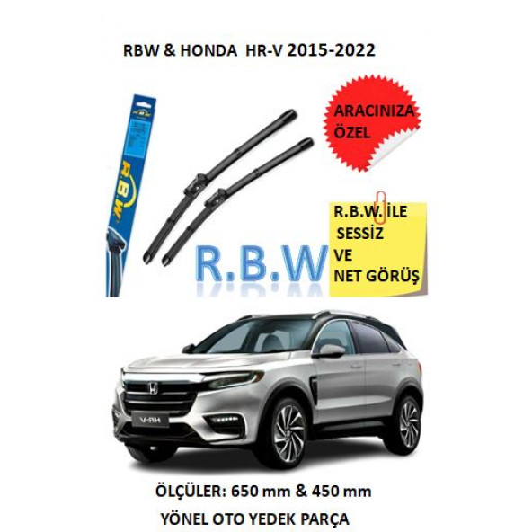 RBW Honda HR-V (2015-2022) Aracınıza Özel Muz Tip Silecek Takımı