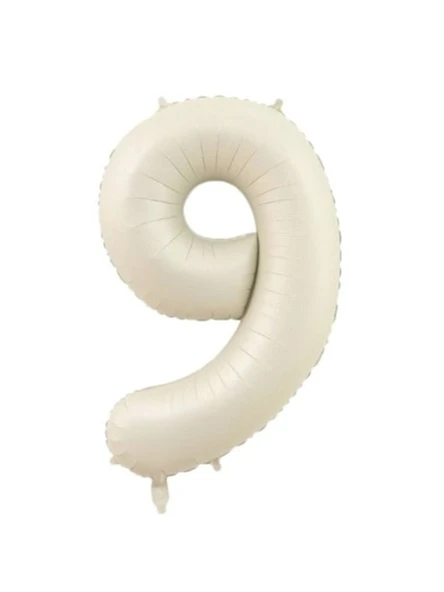 Benim Marifetlerim 9 Rakamı Krem Folyo Balon 34 inch 86 cm ürün görseli
