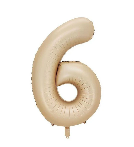 Benim Marifetlerim 6 Rakamı Karamel Folyo Balon 34 inch 86 cm ürün görseli