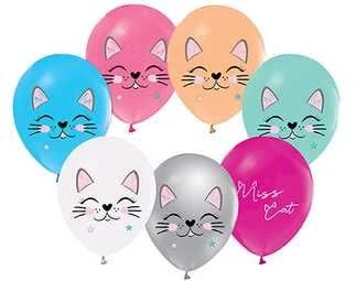 Benim Marifetlerim  Miss Cat Baskılı Balon 12 inch 5 Adet