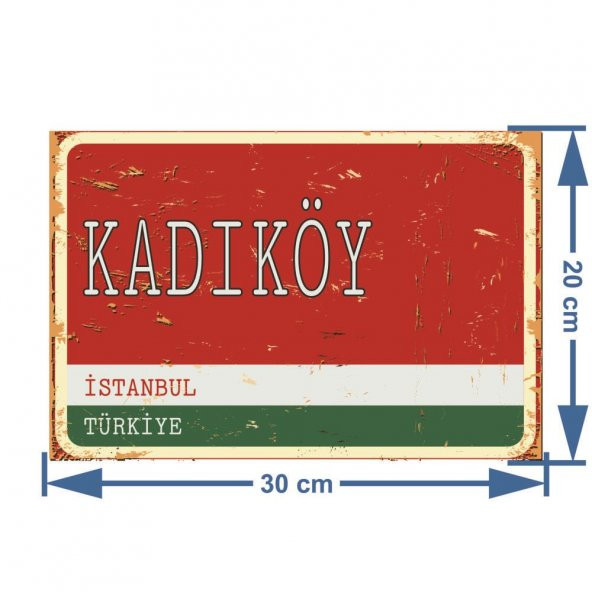 İstanbulun Meşhur Yerleri -Kadıköy- Retro Ahşap Dekor Duvar Plaka - 6