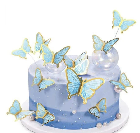 Benim Marifetlerim  Pembe Kelebek Pasta Süsü 20 Adet - Resim 2