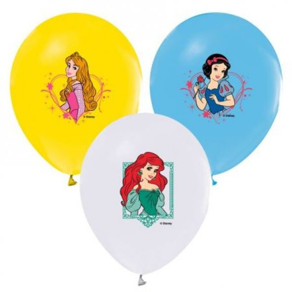 Benim Marifetlerim  Prenses Baskılı Balon 12 inch 15 Adet