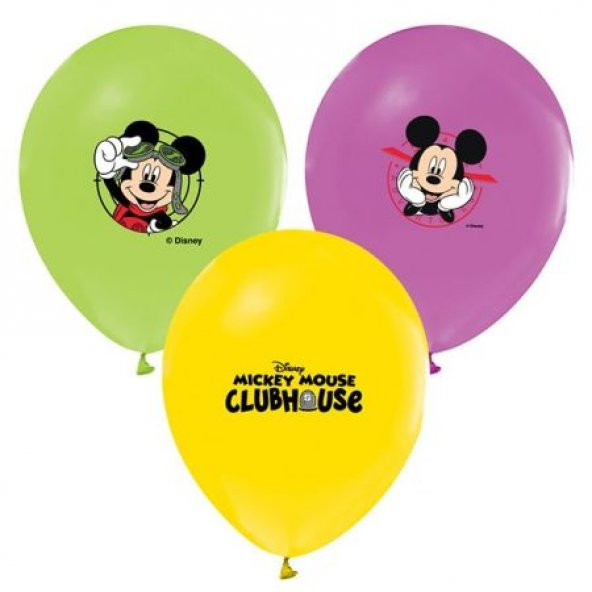 Benim Marifetlerim  Mickey Mouse Baskılı Balon 12 inch 10 Adet