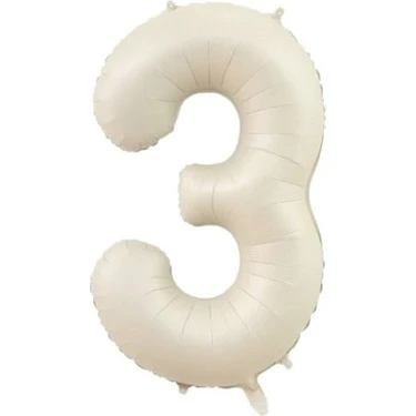 Benim Marifetlerim 3 Rakamı Krem Folyo Balon 34 inch 86 cm ürün görseli