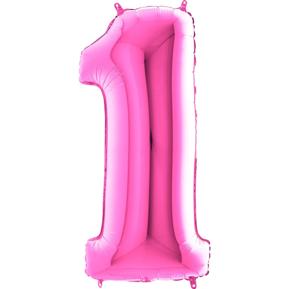 Benim Marifetlerim 1 Rakamı Pembe Folyo Balon 40 inch 90 cm ürün görseli