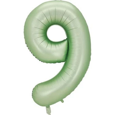 Benim Marifetlerim 9 Rakamı Su Yeşili Folyo Balon 40 inch 90 cm ürün görseli