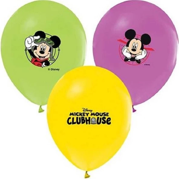 Benim Marifetlerim Mickey Mouse Baskılı Balon 12 Inch 5 Adet