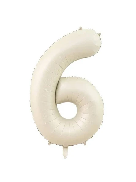 Benim Marifetlerim 6 Rakamı Krem Folyo Balon 34 inch 86 cm ürün görseli