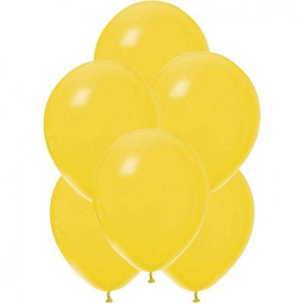 Benim Marifetlerim Sarı Pastel Makaron Balon 12 inch 25 Adet