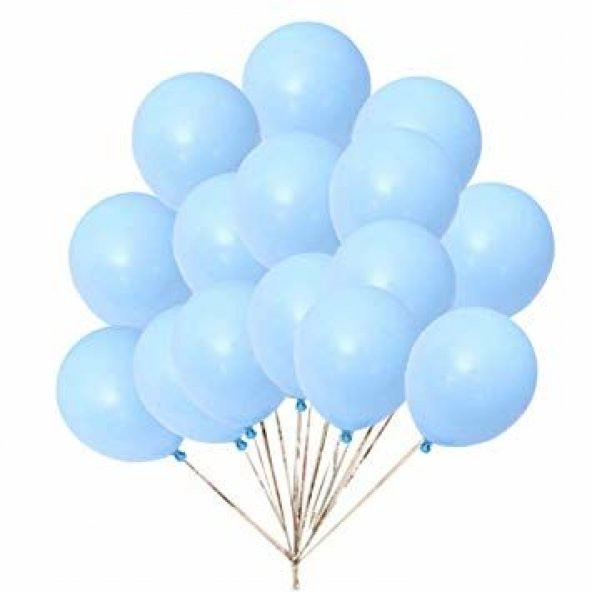 Benim Marifetlerim  Mavi Pastel Makaron Balon 12 inch 20 Adet