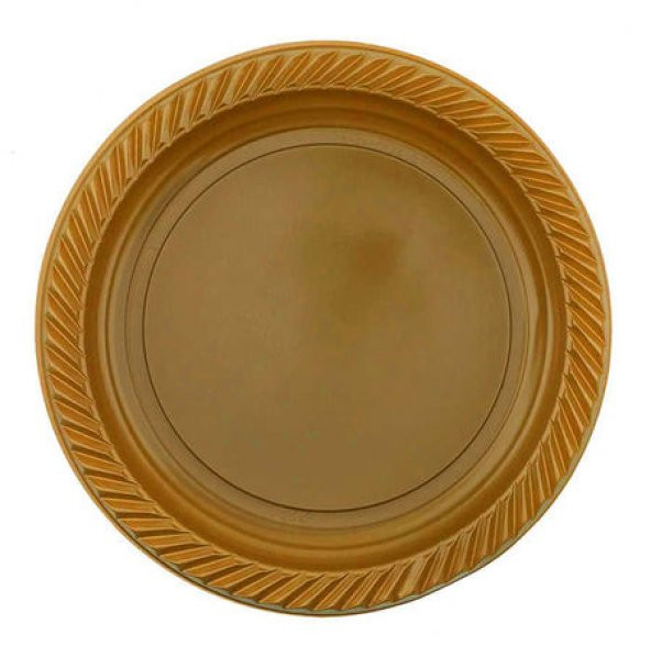 Benim Marifetlerim Altın Plastik Tabak 25 Adet 22 cm