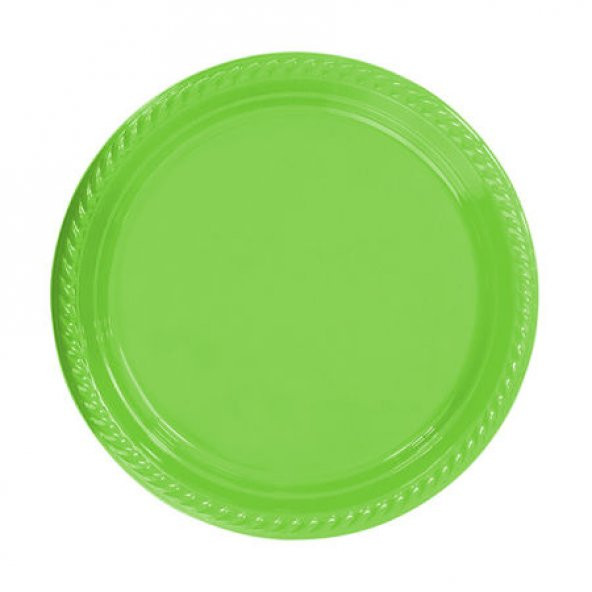 Benim Marifetlerim Yeşil Plastik Tabak 25 Adet 22 cm