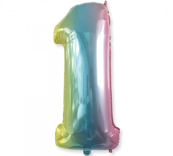 Benim Marifetlerim 1 Rakamı Rengarenk Folyo Balon 40 inch 90 cm ürün görseli
