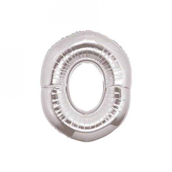 Benim Marifetlerim 0 Rakamı Gümüş Folyo Balon 40 inch 90 cm ürün görseli