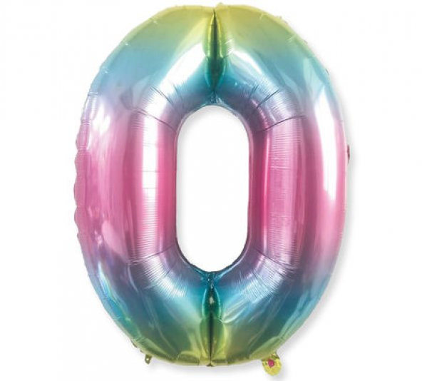 Benim Marifetlerim 0 Rakamı Rengarenk Folyo Balon 40 inch 90 cm ürün görseli