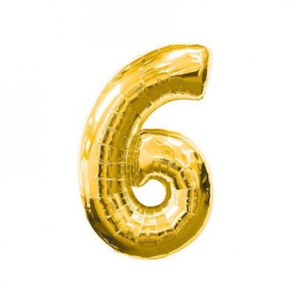 Benim Marifetlerim 6 Rakamı Altın Folyo Balon 40 inch 90 cm ürün görseli