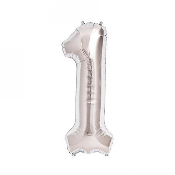 Benim Marifetlerim 1 Rakamı Gümüş Folyo Balon 40 inch 90 cm ürün görseli