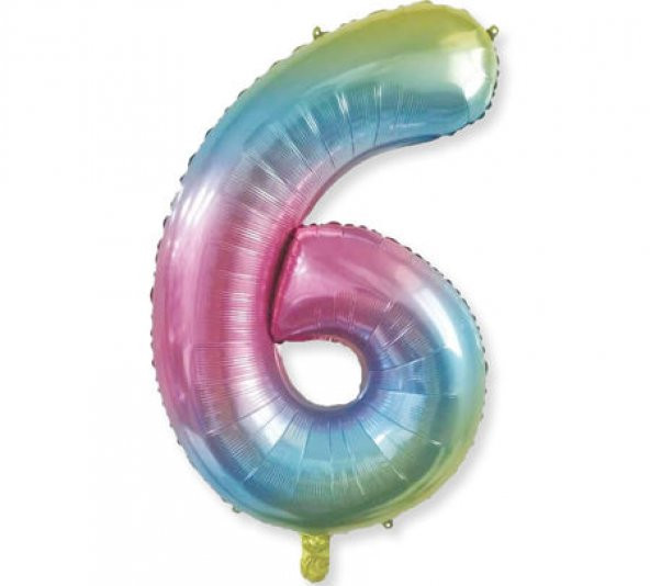 Benim Marifetlerim 6 Rakamı Rengarenk Folyo Balon 40 inch 90 cm ürün görseli