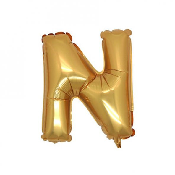 Benim Marifetlerim N Harfi Altın Folyo Balon 40 İnch 90 cm ürün görseli