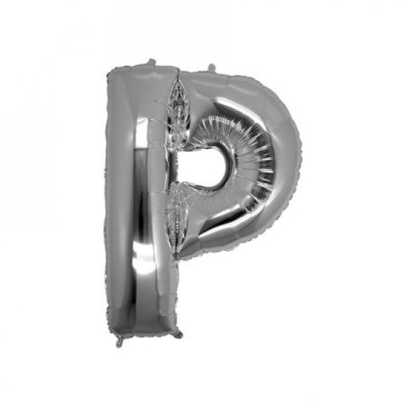 Benim Marifetlerim P Harfi Gümüş Folyo Balon 16 İnch 40 cm ürün görseli