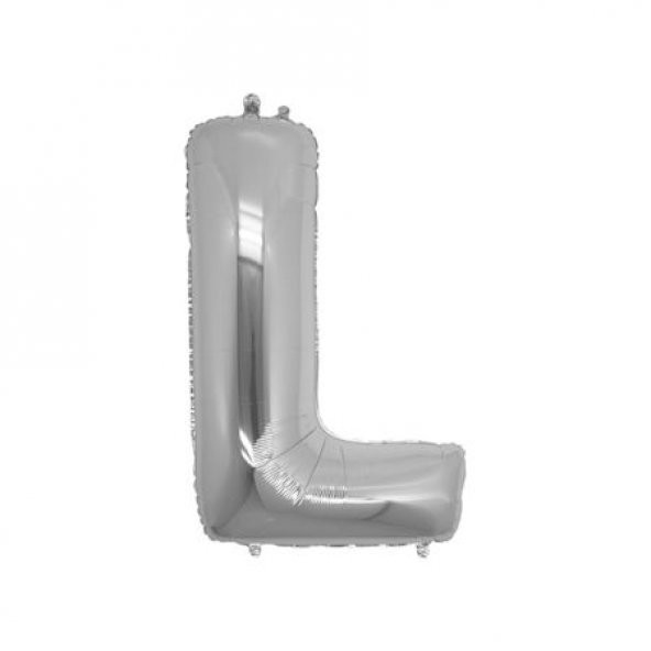 Benim Marifetlerim L Harfi Gümüş Folyo Balon 16 İnch 40 cm ürün görseli