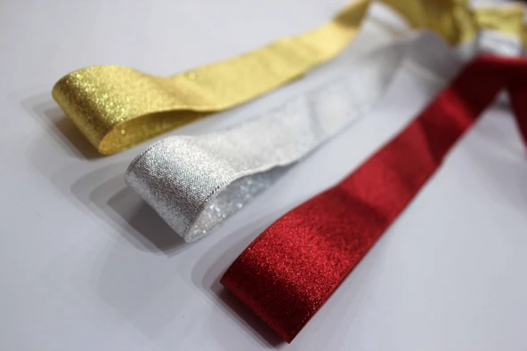 Benim Marifetlerim Simli Kırmızı Kurdele 2 cm 10 metre ürün görseli 1