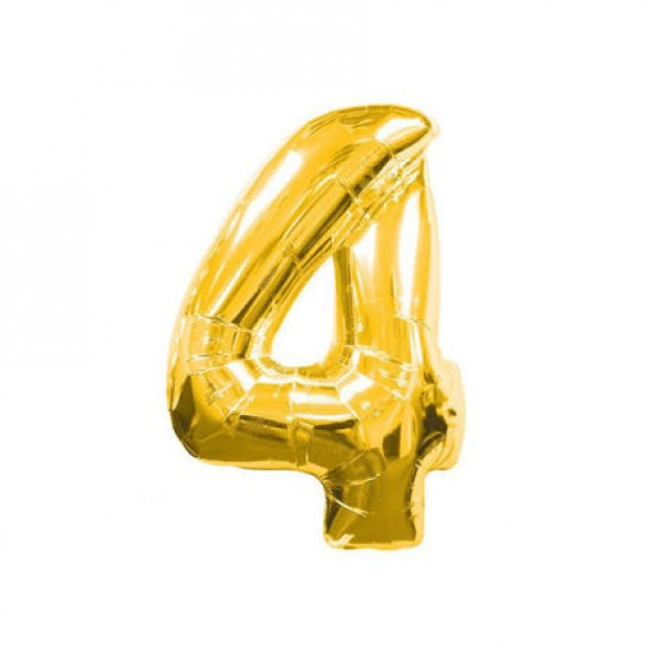 Benim Marifetlerim 4 Rakamı Altın Folyo Balon 16 inch 40 cm