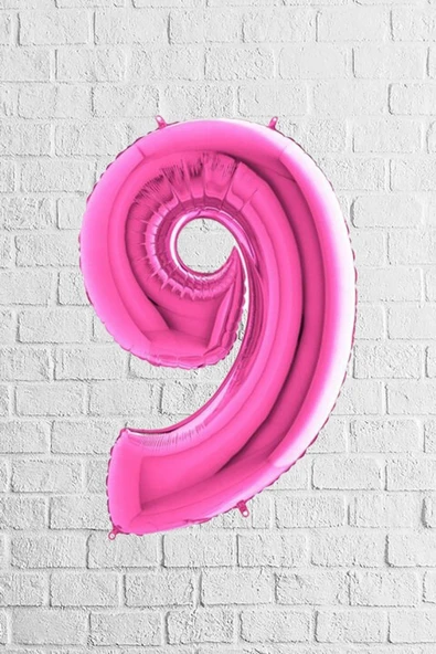 Benim Marifetlerim 9 Rakamı Pembe Folyo Balon 40 inch 90 cm ürün görseli