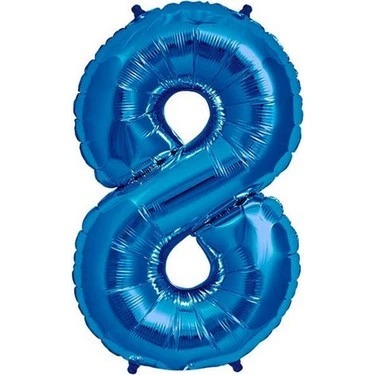 Benim Marifetlerim 8 Rakamı Mavi Folyo Balon 40 inch 90 cm ürün görseli