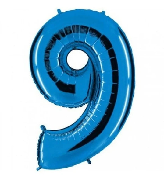 Benim Marifetlerim 9 Rakamı Mavi Folyo Balon 40 inch 90 cm ürün görseli