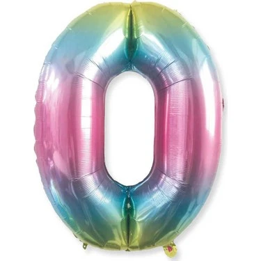 Benim Marifetlerim 0 Rakamı Rengarenk Folyo Balon 16 inch 40 cm ürün görseli