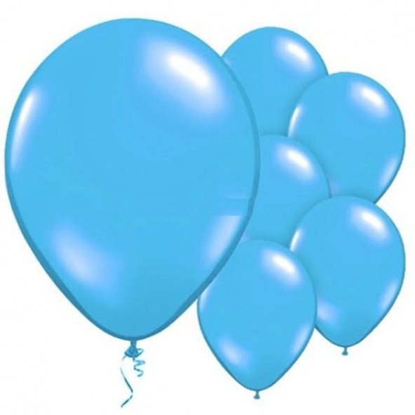 Benim Marifetlerim Metalik Mavi Balon 12 İnch 30 Adet