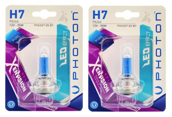 PHOTON H7 12V 55W XEN VİSİON BEYAZ IŞIK AMPÜL TAKIMI (2 ADET)