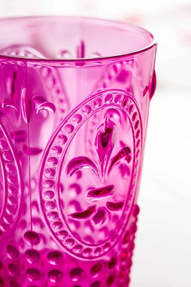 Akrilik Pembe Tekli Kısa Bardak & Su Meşrubat Kahve Yanı Bardağı 400 ml ( Cam Değildir ) - 3