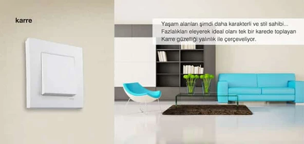 Viko Karre Ikili Beyaz Renk Komütatör Anahtar 12 Adet - Çerçeveli - 2
