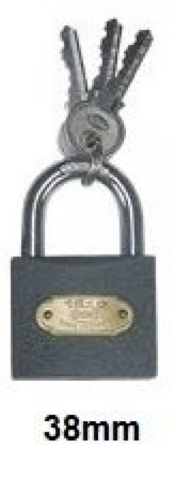 Asma Kilit 38 mm GRİ - 1