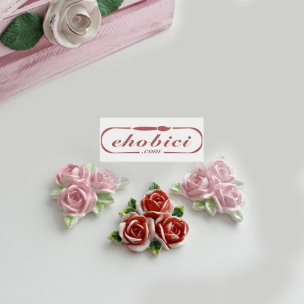 Üçlü Küçük Güller 5x4cm - Resim 2