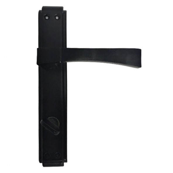 Hira Babil Gül Mat Siyah Kapı Kolu Alüminyum Wc