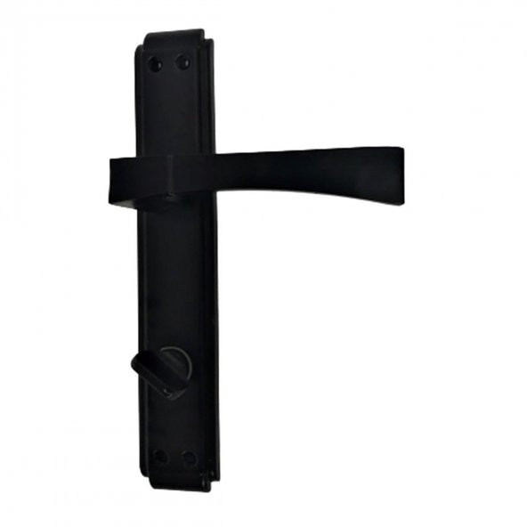 Hira Babil Gül Mat Siyah Kapı Kolu Alüminyum Wc - 2