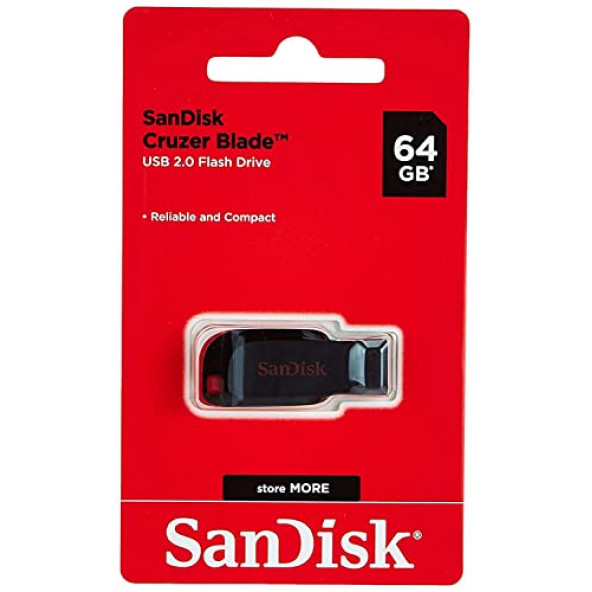 SanDisk Cruzer Blade 64GB USB 2.0 Flash Bellek SDCZ50-064G-B35
