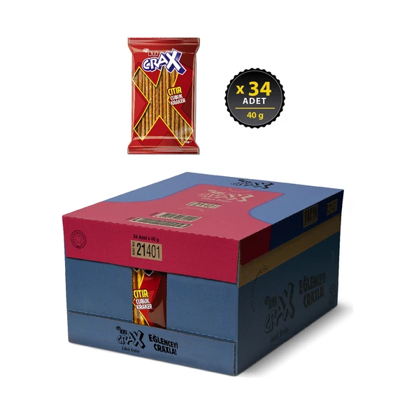 Eti Crax Sade Çubuk Kraker 40gr 34 Adet - 2