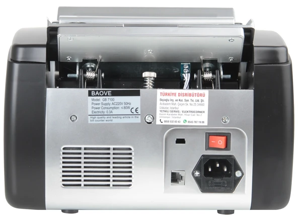Baove GB7100S Karışık Para Sayma Makinesi - TL - Euro - Usd - Türkçe Sesli Uyarı + Müşteri Ekranı - 5