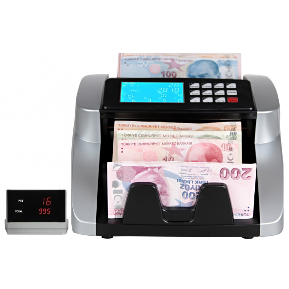 Baove GB7100S Karışık Para Sayma Makinesi - TL - Euro - Usd - Türkçe Sesli Uyarı + Müşteri Ekranı