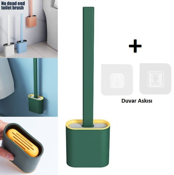 Duvara Asılabilir Silikon Tuvalet Temizlik Fırçası