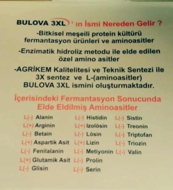 Bulova 3XL%12 Aminoasit Gübre (2 Lt) 1 ton suya yeter - 3
